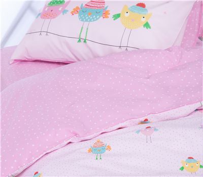 NEW! JUNIOR SINGLE SIZE DUVET COVER SET TWEET SO SWEET-LOVELY 160Χ240 1