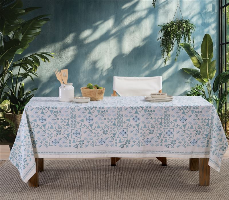 TABLECLOTH CYANER BLUE 140X140