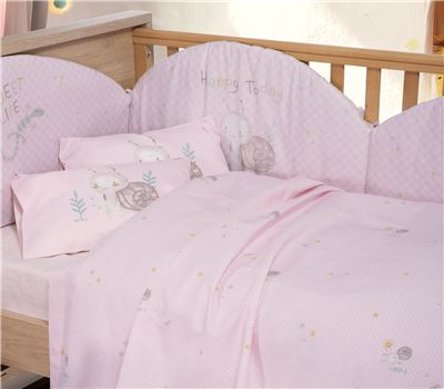 NEW! BABY COTBED FLAT SHEETS 3 PCS SET CUTE SNAIL 1