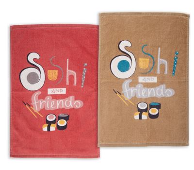 NEW! KITCHEN TOWEL VELOUR SUSHI 40X60 2