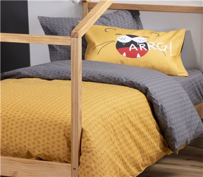JUNIOR SINGLE SIZE BEDSHEETS SET ANGRY LION 170X260 1