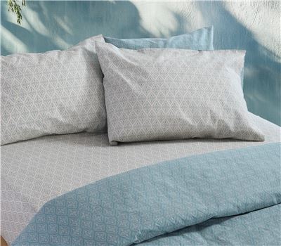 QUEEN SIZE FITTED BEDSHEETS SET SORENTO BLUE 1