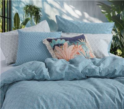 QUEEN SIZE FITTED BEDSHEETS SET SORENTO BLUE 2