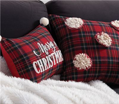 DECORATIVE CUSHION RED CHECK 45X45 2