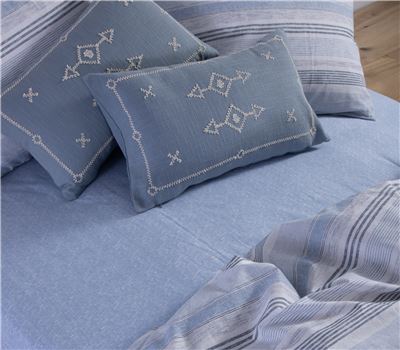 SINGLE SIZE FITTED BEDSHEETS SET CANFIELD BLUE 2