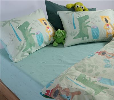 JUNIOR SINGLE SIZE BEDSHEETS SET JUNGLE MUSIC 170X260 1