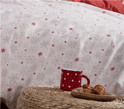 CHRISTMAS SIGLE SIZE DUVET COVER SET BEST WISHES 160X230 3