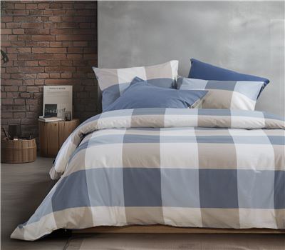 SINGLE SIZE BEDSHEETS SET CASUAL CHECK 170X270 1