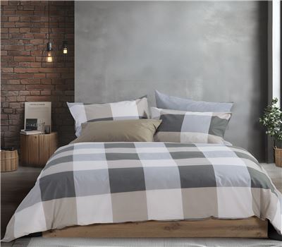 SINGLE SIZE BEDSHEETS SET CASUAL CHECK 170X270 2