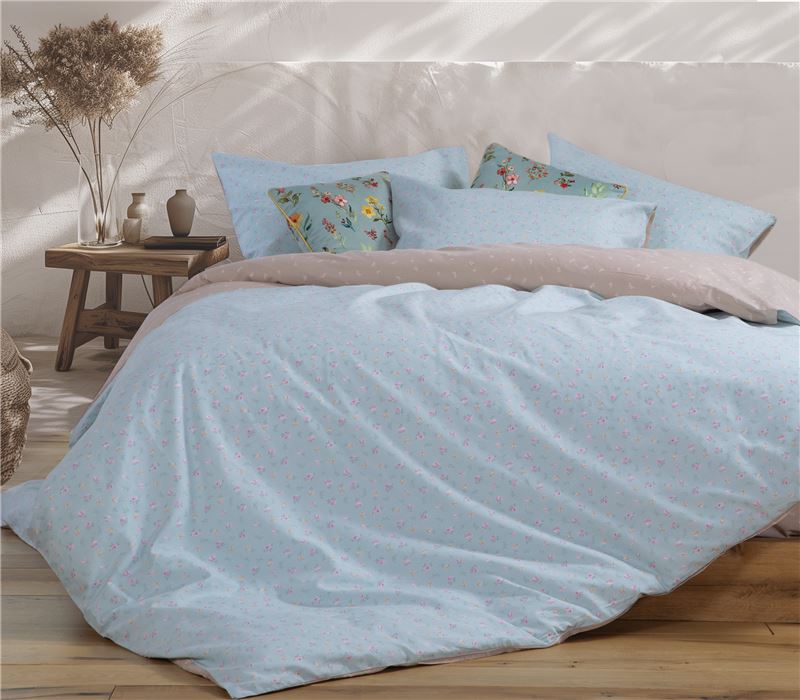 NEW! SINGLE SIZE COTTON DUVET COVER SET LORELAY 170Χ240