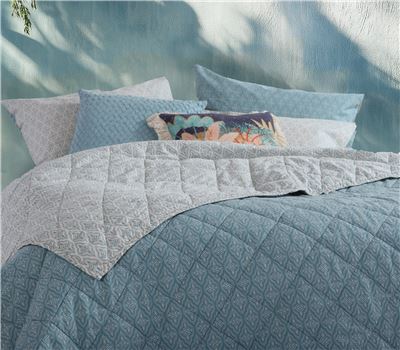 BEDSPREAD SINGLE SORENTO BLUE 170X240