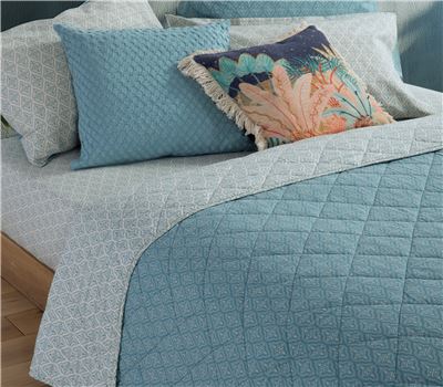 BEDSPREAD SINGLE SORENTO BLUE 170X240 2