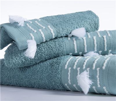 TOWELS 3 PCS SET MOANNA BLUE