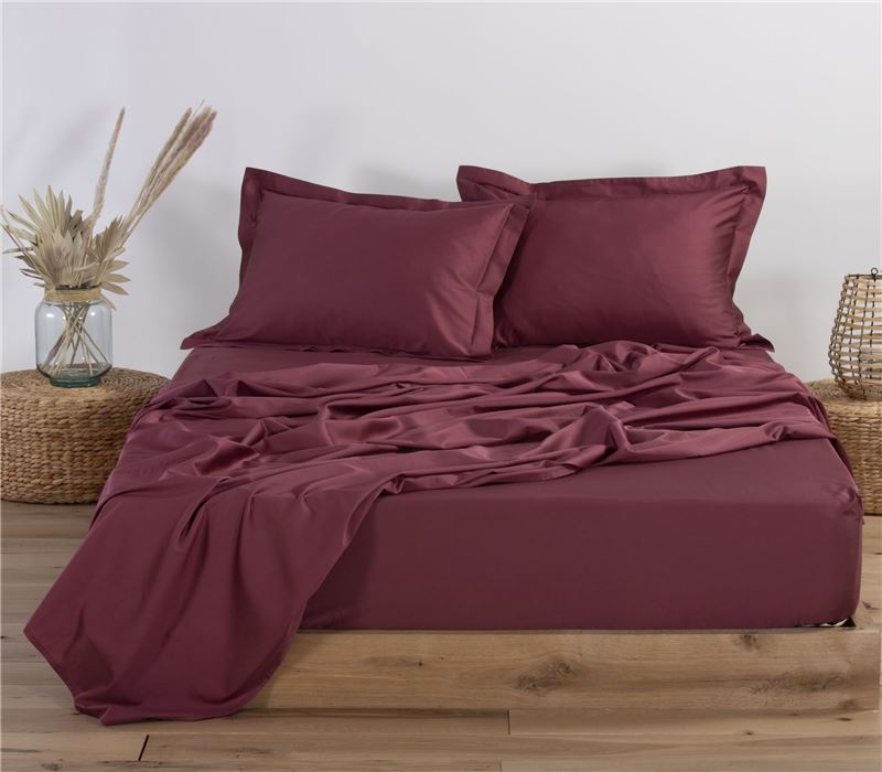 KING SIZE COTTON SATEEN FITTED SHEET ELEMENTS 22 180Χ200+35