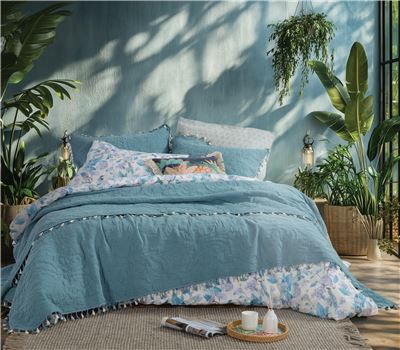 BEDSPREAD QUEEN SIZE FERAGGIO BLUE 230X240