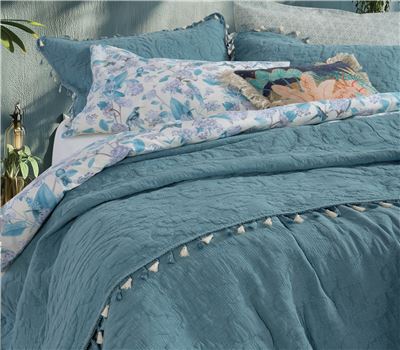 BEDSPREAD QUEEN SIZE FERAGGIO BLUE 230X240 1