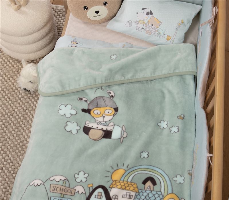 BABY COTBED BLANKET IN THE CITY 100Χ140