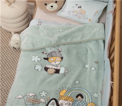 BABY COTBED BLANKET IN THE CITY 100Χ140