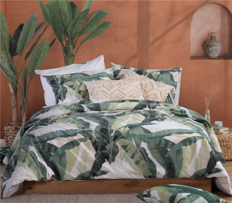 QUEEN SIZE FITTED BEDSHEETS SET TROPICANA