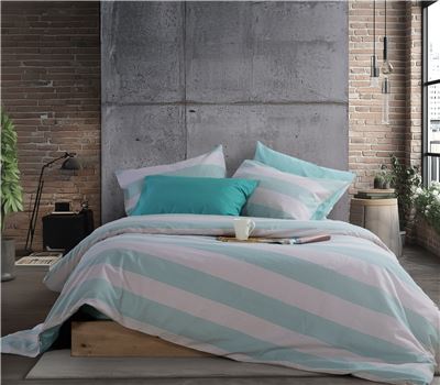 SINGLE SIZE BEDSHEETS SET CASUAL STRIPE 170X270 2