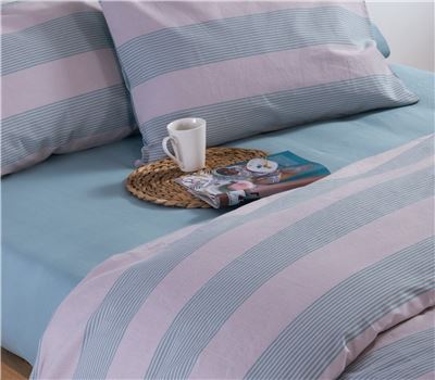 SINGLE SIZE BEDSHEETS SET CASUAL STRIPE 170X270 3