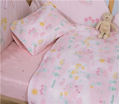 BABY COTBED FLAT SHEETS 3 PCS SET SPRING HAPPINESS 1