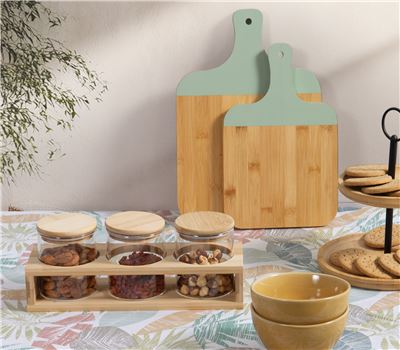 GLASS STORAGE JAR 3 PCS FONTEN 8X9,2-10,3 1