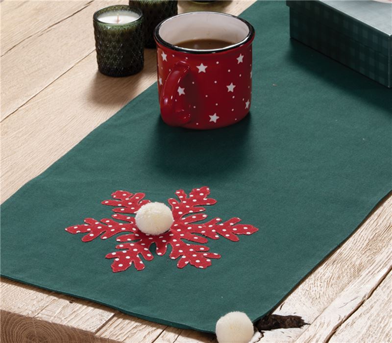 ΤΡΑΒΕΡΣΑ HAPPY SNOWFLAKE 33X150