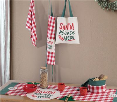 CHRISTMAS KITCHEN TOWEL SANTA PLEASE  2 PCS 3