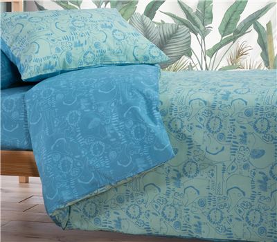 NEW! JUNIOR SINGLE SIZE BEDSHEETS SET JUNGLE COMBO 170X260 2