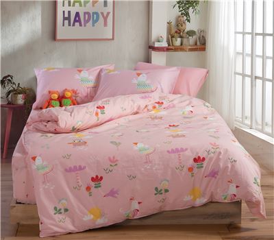 JUNIOR SINGLE SIZE BEDSHEETS SET BIRDS MANIA 170X260