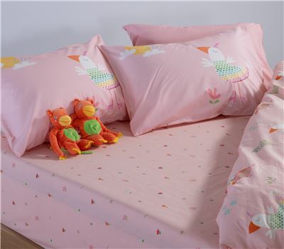 JUNIOR SINGLE SIZE BEDSHEETS SET BIRDS MANIA 170X260 1