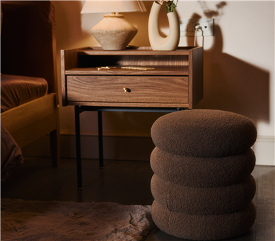 BOUCLE STOOL 35X40 1