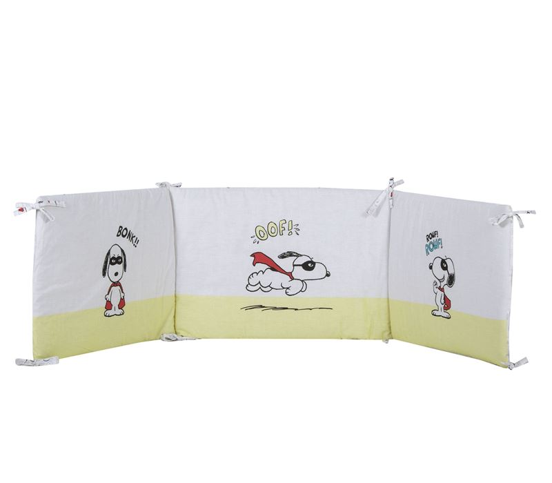 COTTON BED BUMPER SNOOPY MASKED HERO