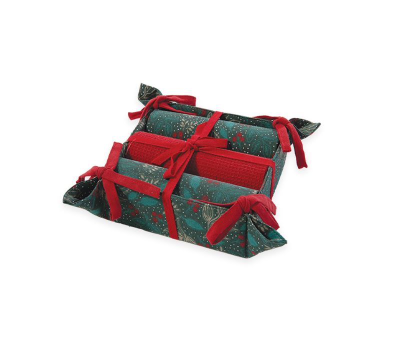 ΧΡΙΣΤΟΥΓΕΝΝΙΑΤΙΚΟ ΚΑΛΑΘΙ LEAVES ΜΕ ΠΟΤΗΡΟΠΑΝΑ ΣΕΤ 3ΤΜΧ