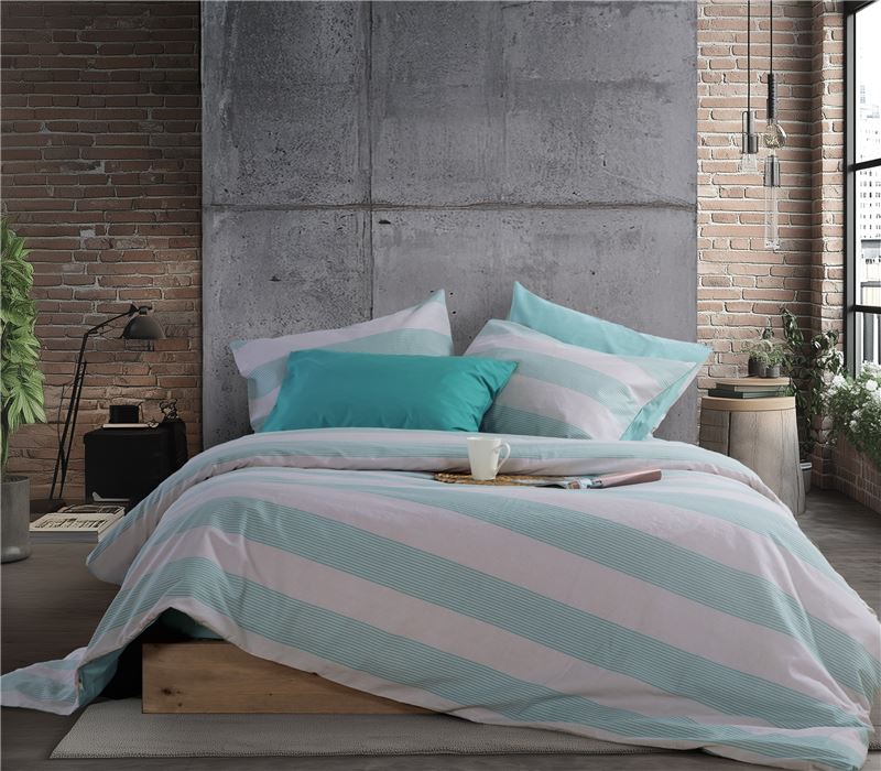 DOUBLE SIZE BEDSHEETS SET CASUAL STRIPE 200Χ270