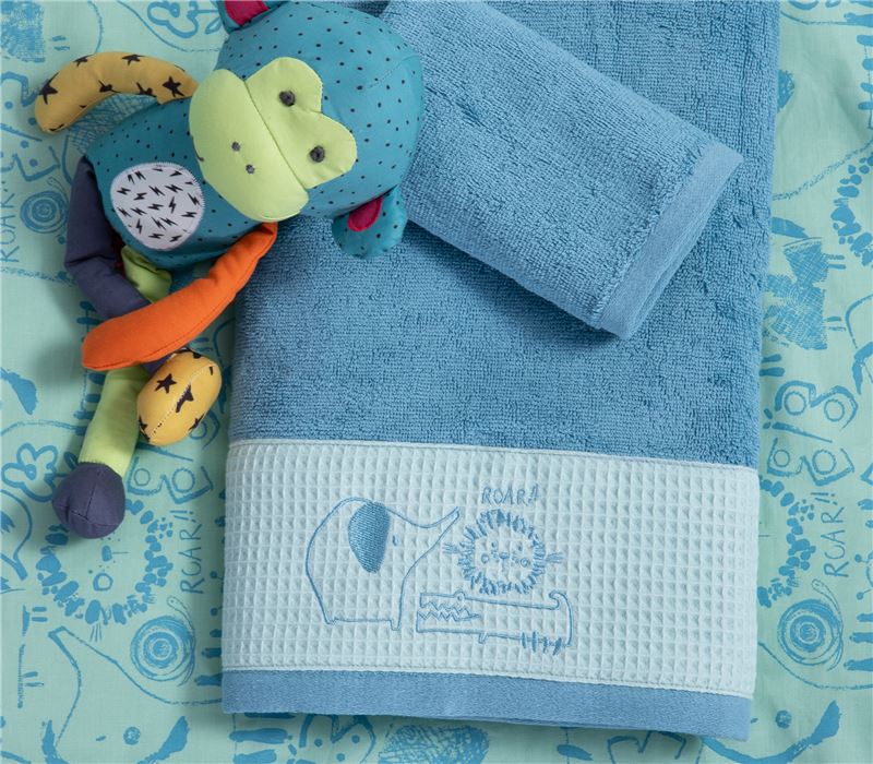 NEW! JUNIOR TOWELS 2 PCS SET JUNGLE COMBO