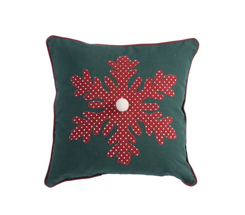 CHRISTMAS DECORATIVE CUSHION HAPPY SNOWFLAKE 45X45