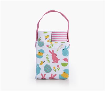 POUCH WITH KITCHEN TOWELS  SET 2 PCS EASTER EGGS