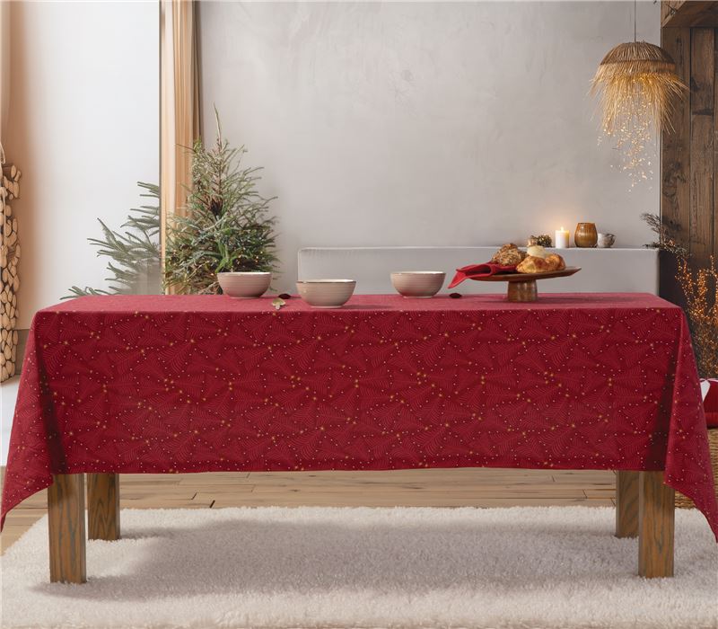 CHRISTMAS TABLECLOTH DECEMBER 140X180