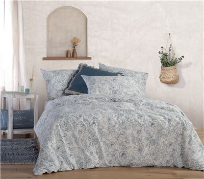 KING SIZE FITTED BEDSHEETS SET MOANNA BLUE