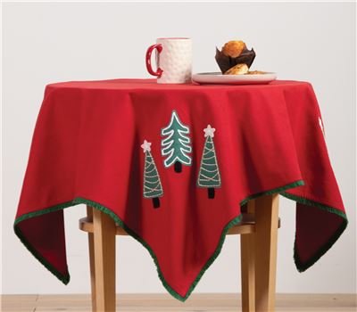 CHRISTMAS TABLECLOTH JINGLE BELLS 100X100