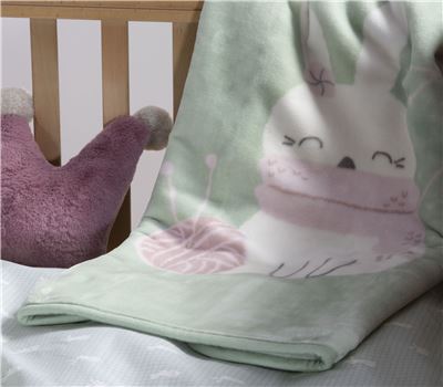 BABY COTBED BLANKET  I LOVE BUNNIES 100X140 1