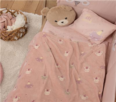 BABY CRADLE FLEECE BLANKET SPECIAL PARTY 75X110 2
