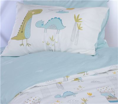 NEW! JUNIOR SINGLE SIZE BEDSHEETS SET DINO DRAGON TIME 170X260 2