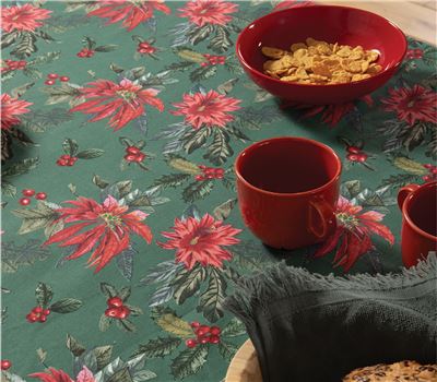 CHRISTMAS TABLECLOTH MISTLETOE 140X240 2