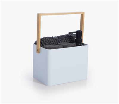 BATHROOM SET IN A METAL BASKET STORAGE 1
