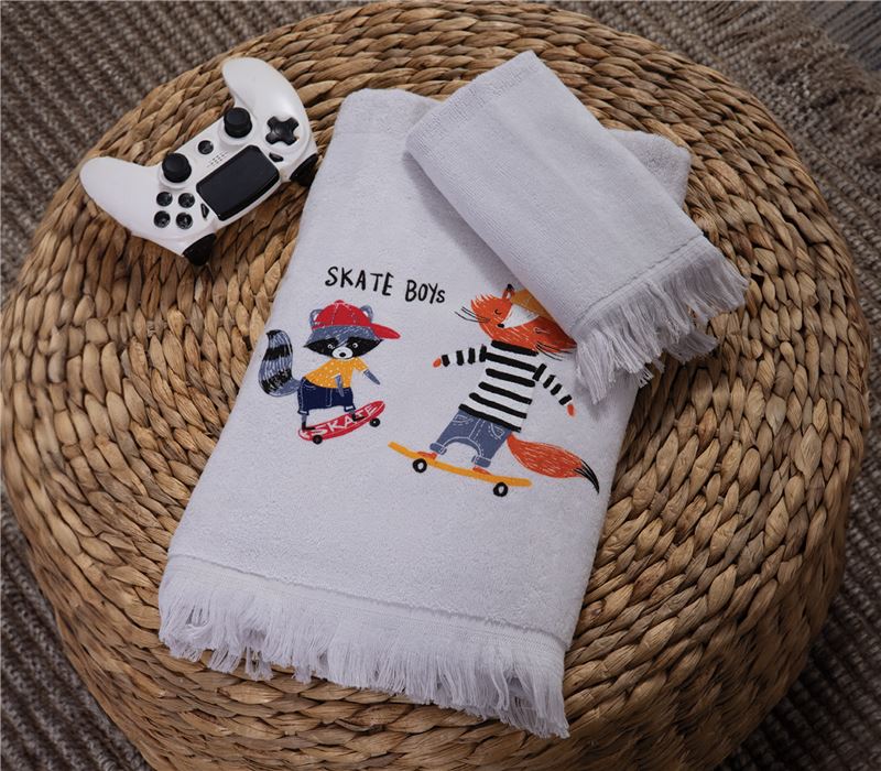 JUNIOR TOWELS 2 PCS SET SKATE WITH STYLE