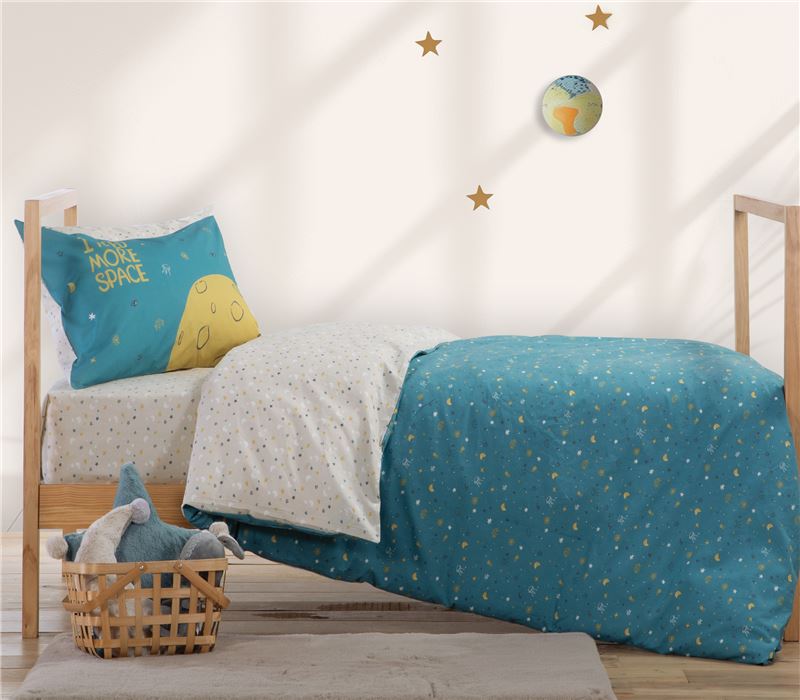 NEW! JUNIOR SINGLE SIZE DUVET COVER SET OUTER SPACE 160Χ240