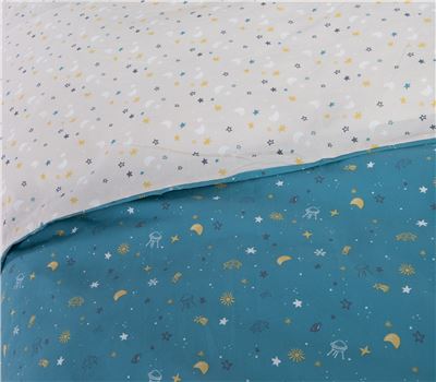 NEW! JUNIOR SINGLE SIZE DUVET COVER SET OUTER SPACE 160Χ240 1